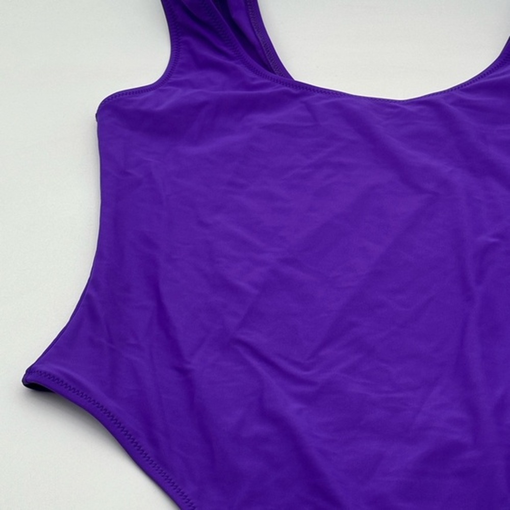 Speerise Womens High Cut Tank Thong Leotard Medium Purple - Picture 3 of 9